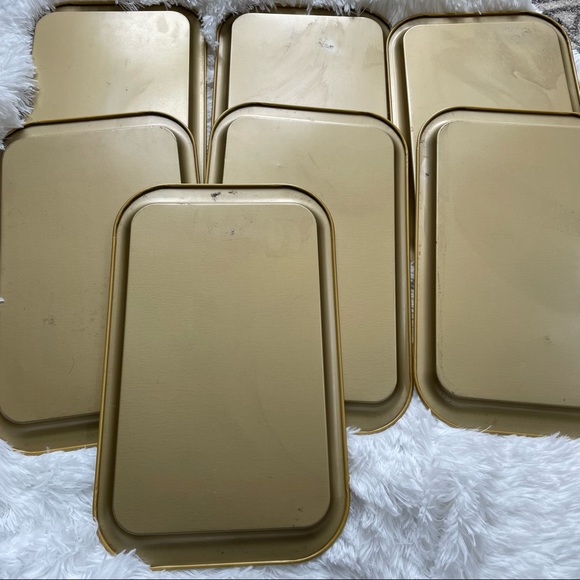 MCM Pinstripe Metal Trays (Set of 7) - Picture 5 of 7